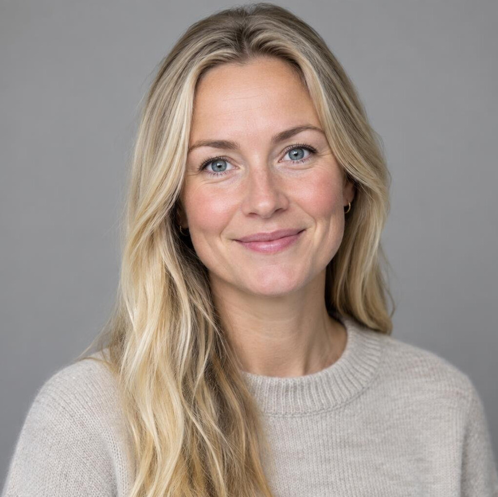 Portrait of a woman with long hair