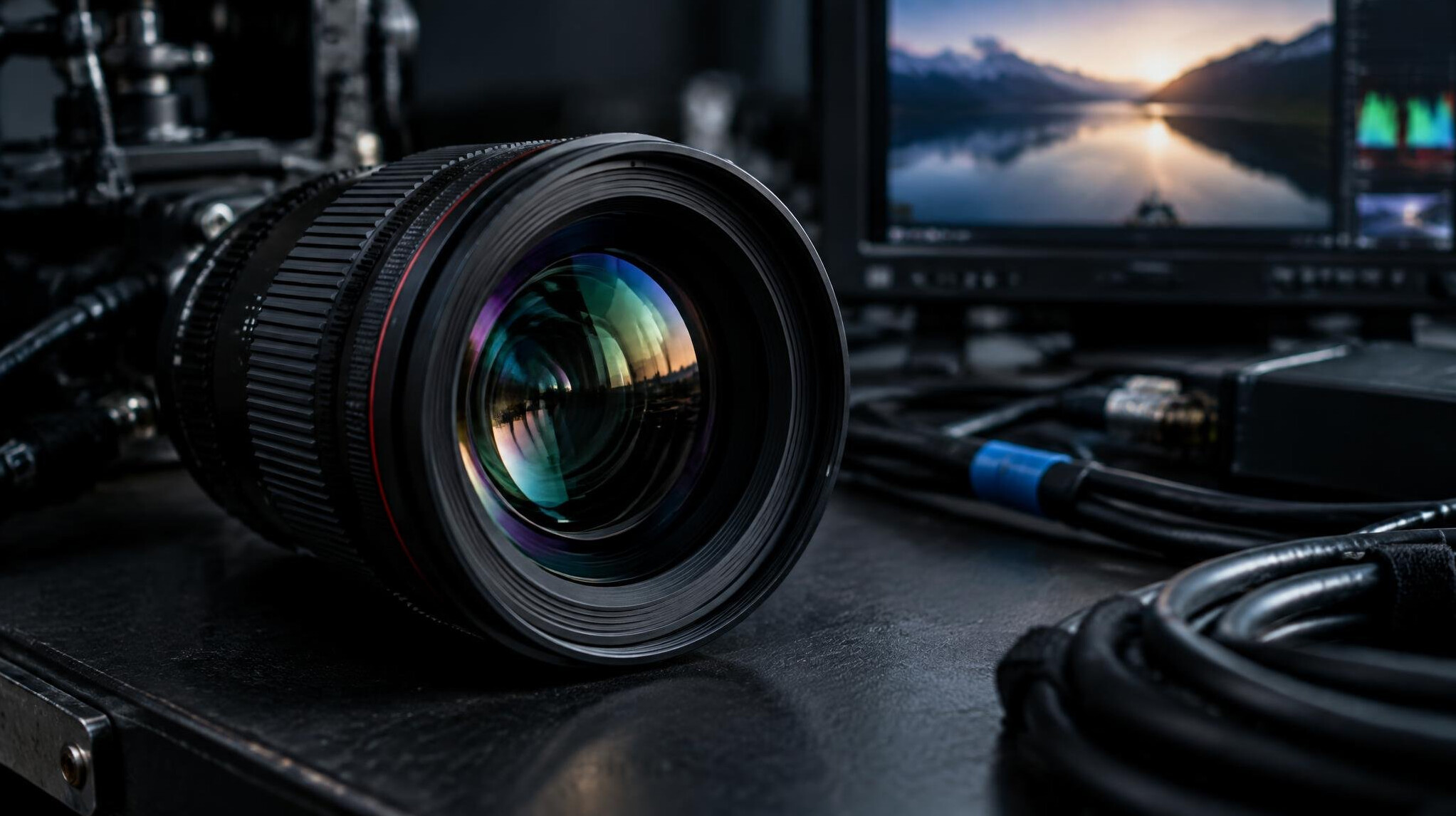 Close-up of a camera lens